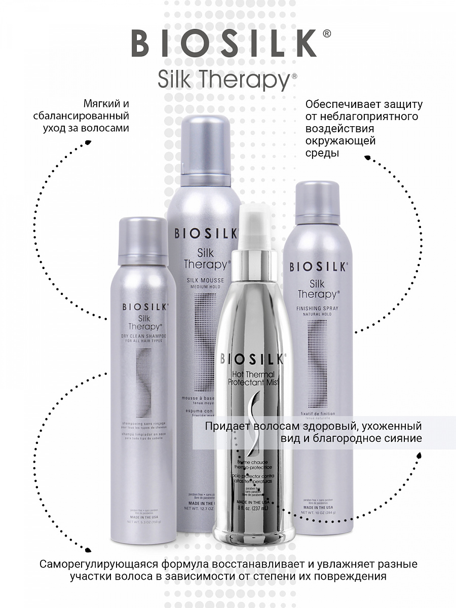 Шампунь сухой BIOSILK ШЕЛКОВАЯ ТЕРАПИЯ, 150 г
